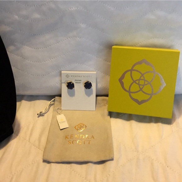Kendra Scott Blue Oversized Stud Earrings NWT - Picture 2 of 15